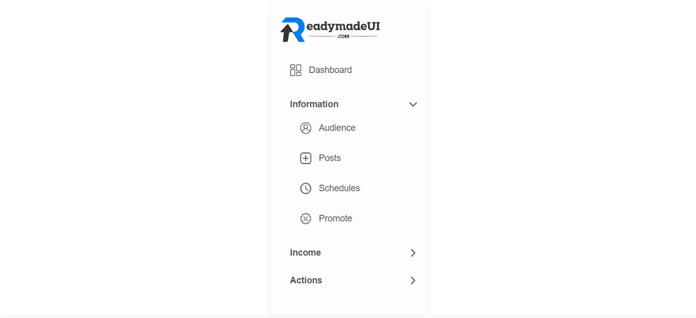 readymadeui component multi-level-sidebar