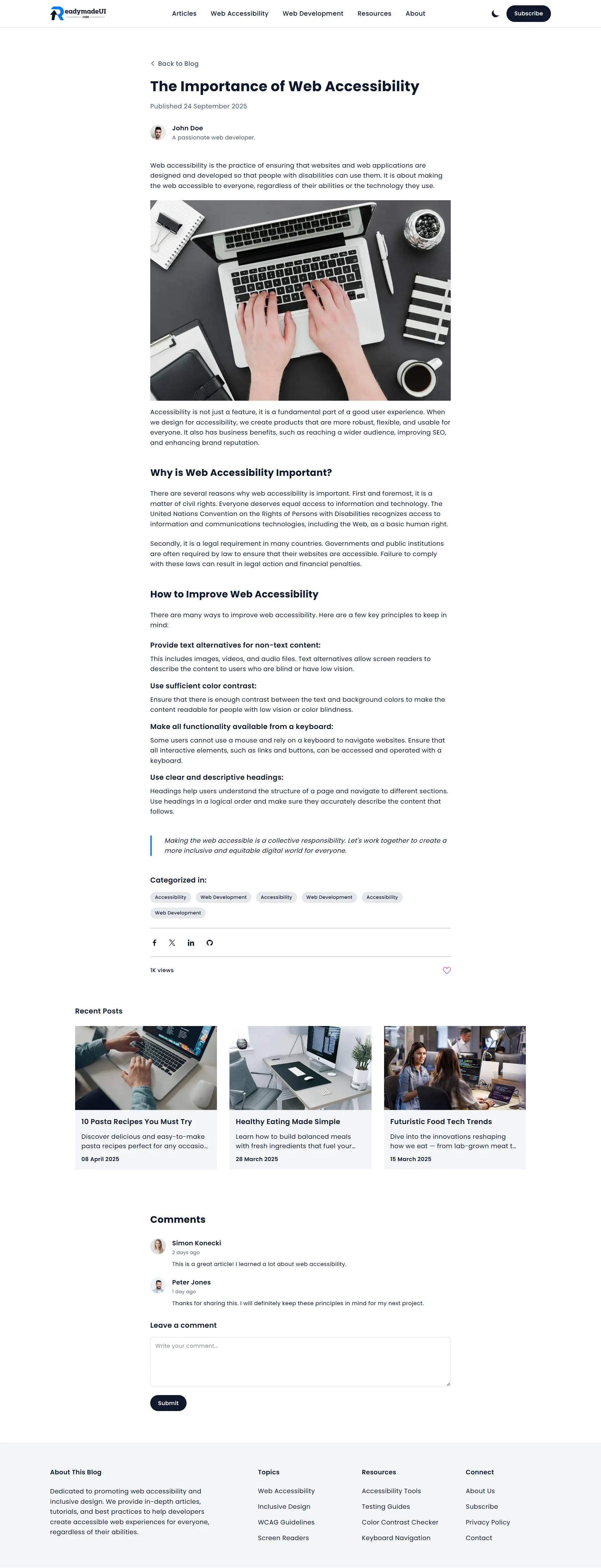 tailwind CSS blog-detail-page-dark-mode image