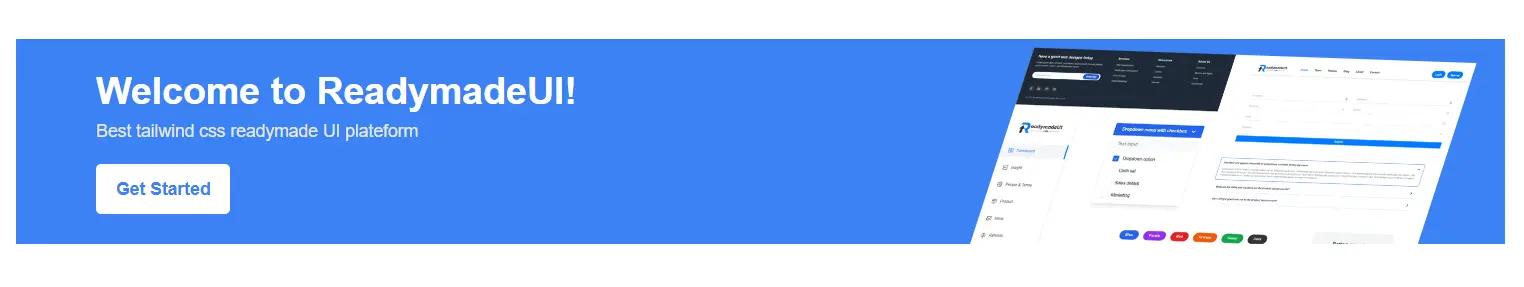 Tailwind UI Components and Blocks | ReadymadeUI